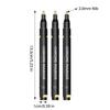 3/1pcs Chrome Pen Markers Mirror Waterproof Paint Repair For Rock Ceramic Glass Metallic Gold Silver Copper 2mm Nib