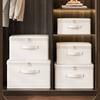 Extra Large Stackable Oxford Fabric Storage Bins with Lids, Foldable Closet Organizer Boxes for Clothes and Blankets, Space-Saving Heavy Duty Wardrobe