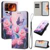 For Xiaomi 17 Pro Max Wallet Case Pattern Printing PU Leather Phone Cover with Lanyard