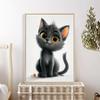 5d DIY Diamond Painting Cross Stitch Cartoon Cute Animal Grey Cat Diamond Embroidery Mosaic Full Round Drill Home Decor Arts
