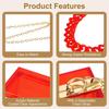 Uxcell Women's Clear Acrylic Clutch Bag, Square Acrylic Purse, Transparent Crossbody Handbag with Detachable Chain for Travel and Office Use, RedGold