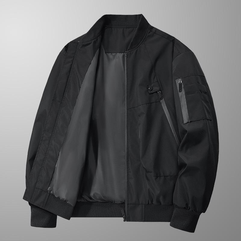 Autumn Men's Handsome Slim Casual Baseball Collar Windproof Waterproof Tooling Youth Jacket