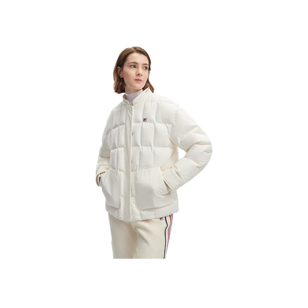 New FILA Down Jacket Women's Steam White F11W341915F-IV