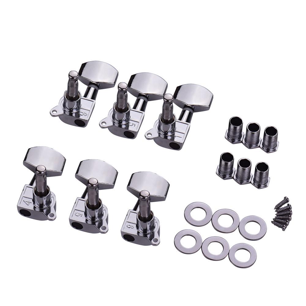 6pcs 3L3R Full Closed Guitar String Tuner Pegs Tuning Machine Head for Folk Guitar