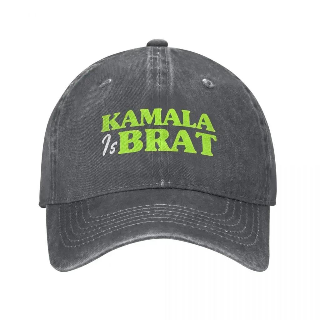 Kamala Harris Is Brat Unisex Style Baseball Caps Distressed Denim Caps Hat Casual Outdoor Activities Gift Sun Cap