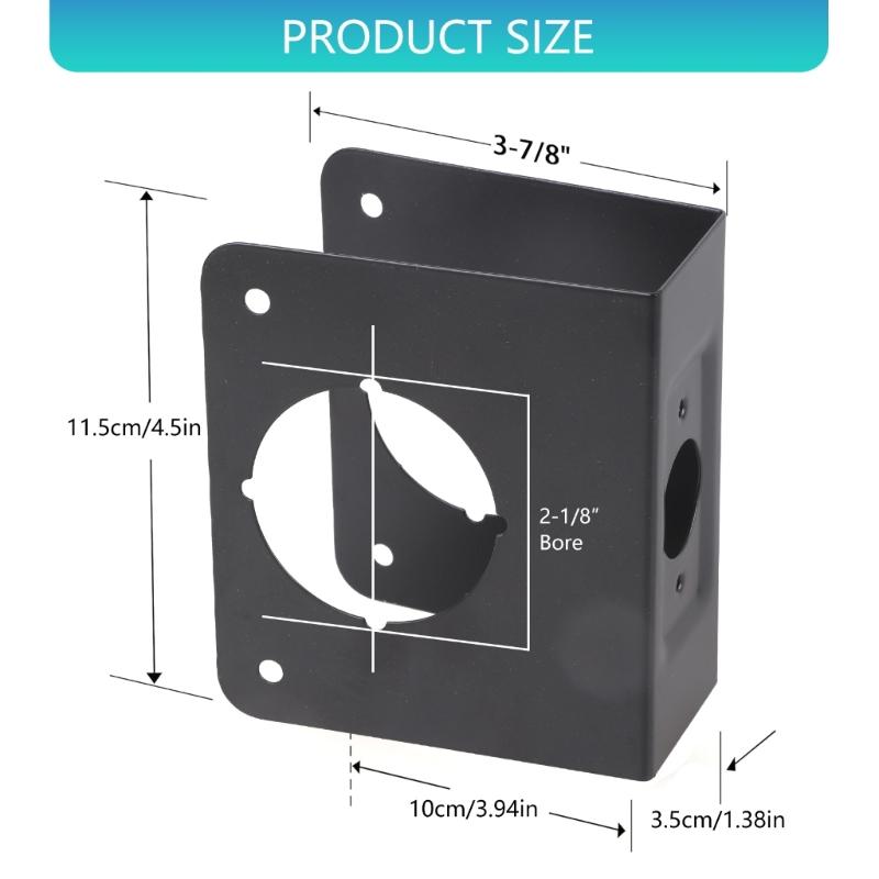 Strong Steel Door Lock Repair Plate Easy Installation Door Strengthener Plate for Enhances Defense On Exterior Doors