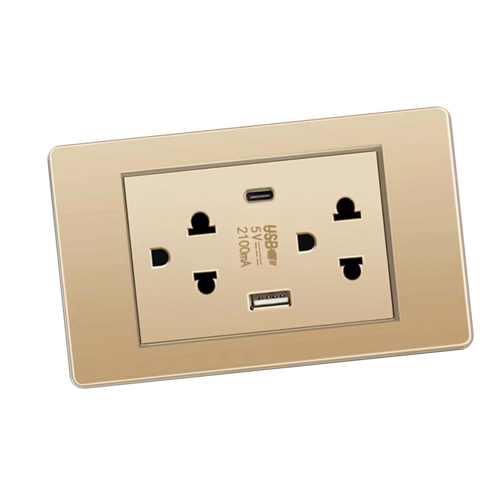 Thailand Type Electrical Wall Receptacle Outlet Space Saving USB Type C Wall r Outlet for Home