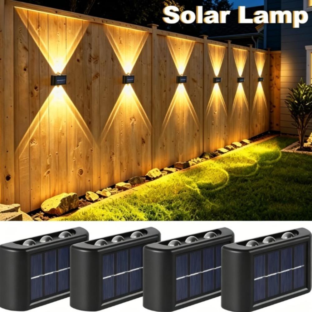 Solar LED Light, Outdoor Waterproof Wall Lamp, Dusk to Dawn Fence Lighting for Summer Garden Yard Porch Walkway Camping Home
