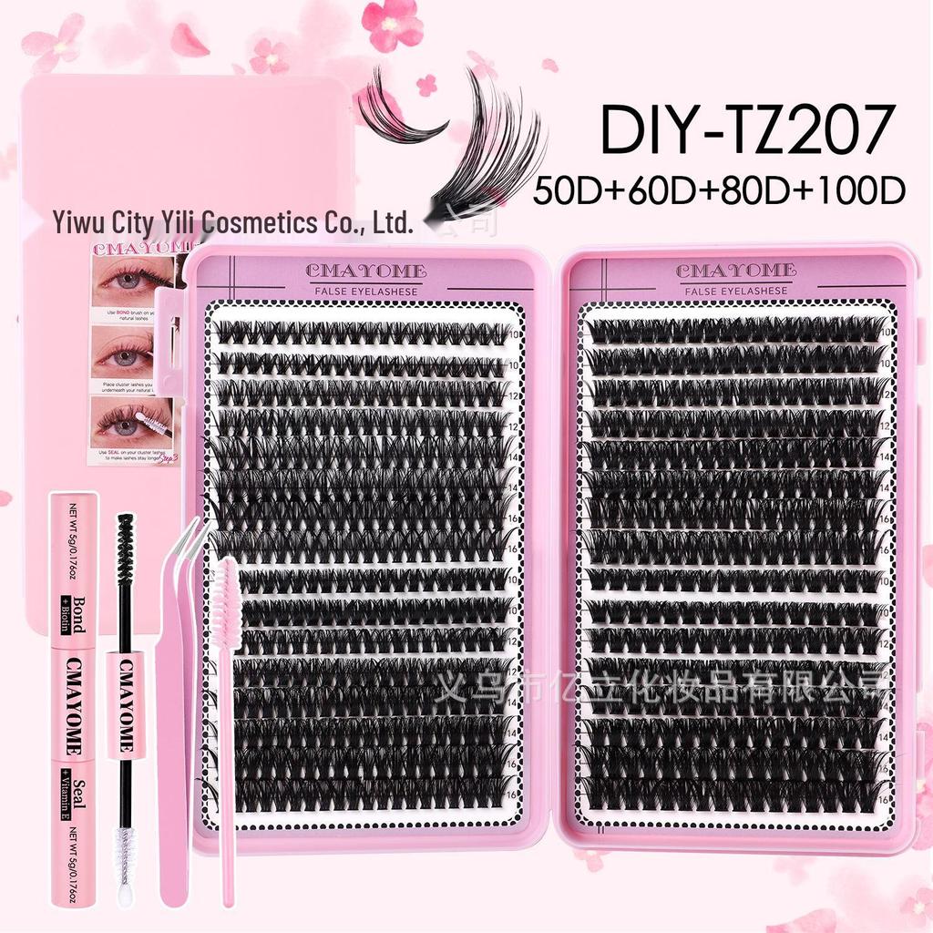 640 Clusters DIY Individual False Eyelashes: 10-100D, 10-16mm Dense, Curled, Segmented Style
