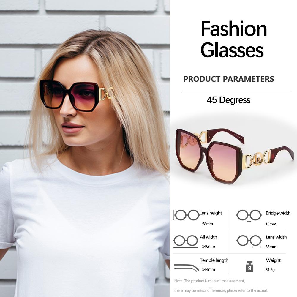 New In Sunglasses Decorative Details Geometric Sunglasses Modern Retro Design Unique Lines Fashionable Frame Sun Glasses