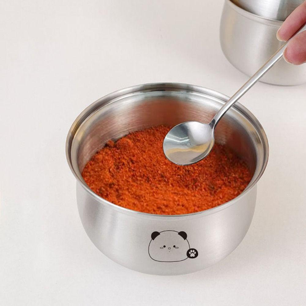 Large Capacity Kitchen Condiments Pot Silver Seasoning Jar Durable Salt Organizer  Coffee Storage