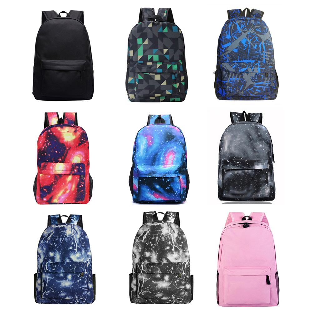 Blank Backpack Children Primary School Students Middle School Students Large Capacity Simple Versatile Backpack Bag