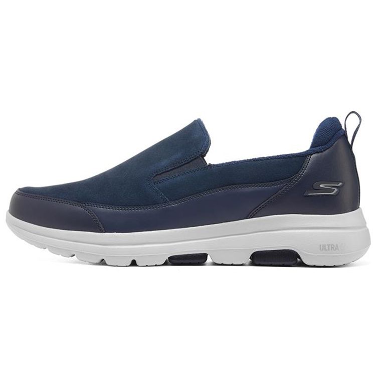 Skechers Go Walk 5 Comfortable Simple Slip-On Shoes Low Top Casual Shoes Men sneaker Navy-Blue 216049-NVY 41