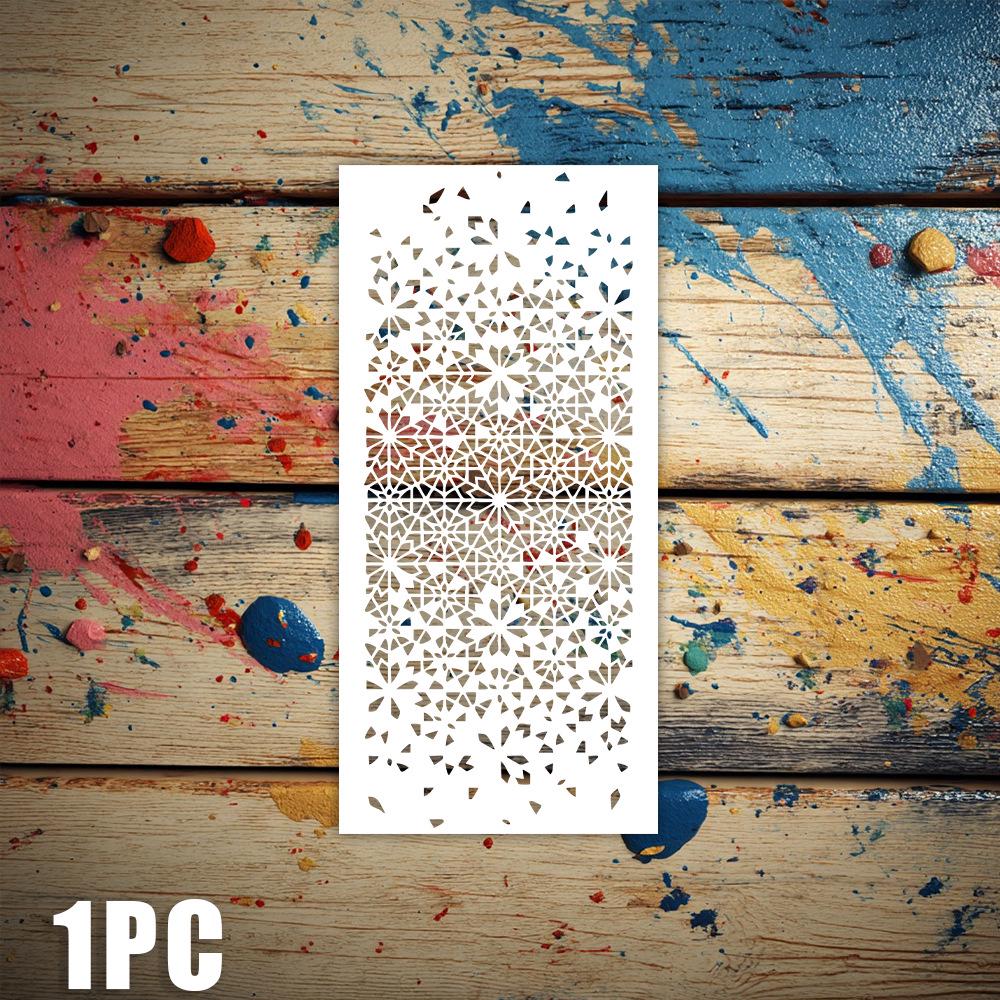 Artistic Pattern Stencil for Journal Decoration - PET Material Spray Painting Template