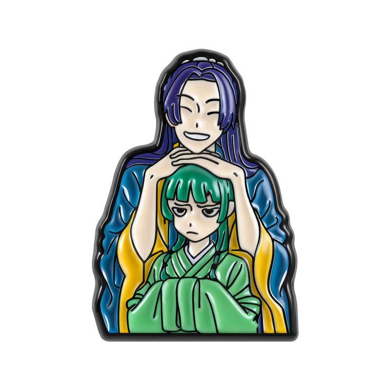 Cartoon Anime Character Enamel Pins Maomao Jinshi Apothecary Japanese Novel Brooches Lapel Badge Jewelry Gift for Friends