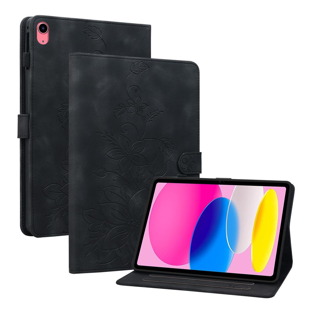 For Apple iPad (2022) (Also known as iPad 10th Gen,iPad (10th generation),iPad 10.9-inch).PU Leather Exquisite Floral Embossed Design Tablet Case