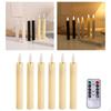 6 Bougies LED sans flamme coniques électriques avec télécommande Fenêtre