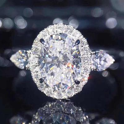 Bagues de mariage tendance pour femmes, nouvelle collection, élégantes, en cristal ovale, zircone cubique, bijoux de fête, fiançailles, cadeau