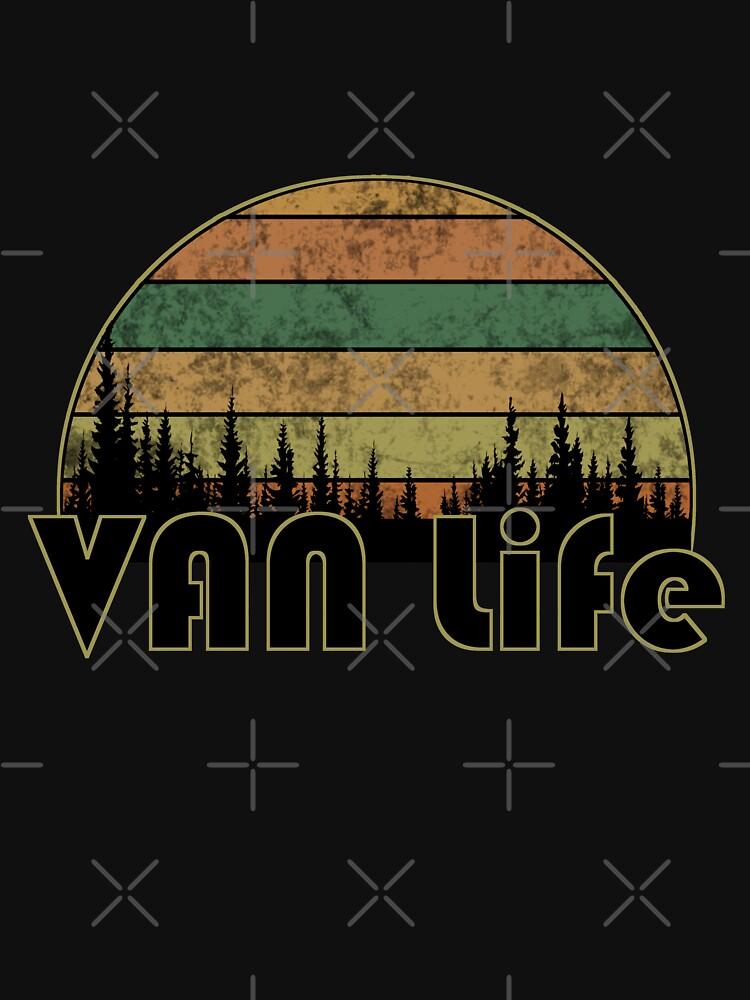 Wild Life Van Lovers, Retro Minimalist Van Life Classic Unisex T-Shirt
