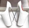 Fashion 2025 Ultra-high Skinny Heels 30cm Patent Skin Fish Mouth 19cm Single Shoe Runway Sexy Big Size Women's Shoes Sky High 34-43yards