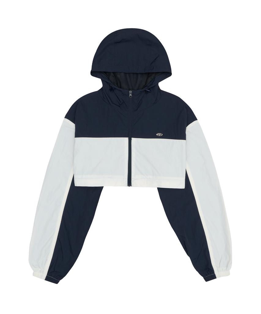 Ames-Worldwide Color Block Wind Breaker Navy (Am2Esub931A)