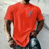 Men's Vintage Texture Printed Short Sleeve T Shirt Loose Fit Casual Summer Daily Wear Top Lightweight Breathable Fabric