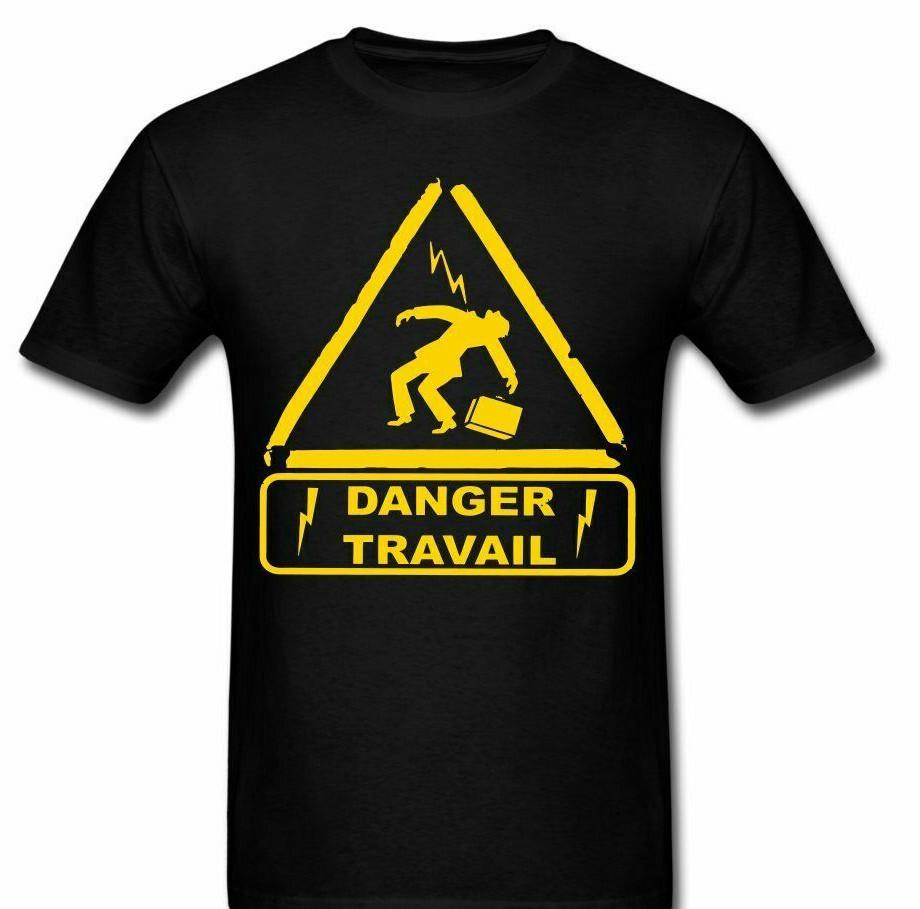 Danger Travail Acitvist Protest anarchy banksy t shirt Tee XL