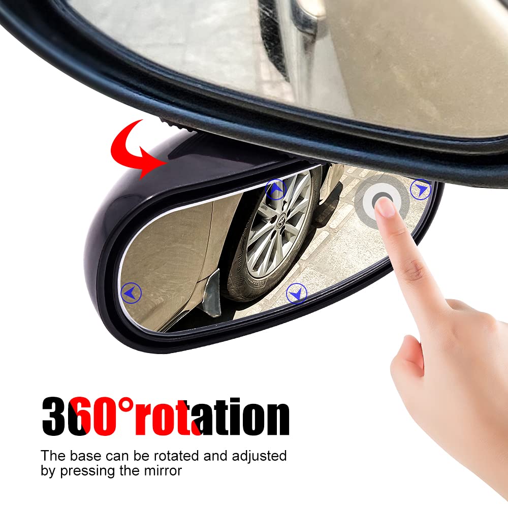 Car Side Door Auxiliary Curved Large Field of Rear Blind Spot Left and Right Set of 1 X-STYLE Mirrors, Mirrors, Under-Glass, Shatterproof, View, View,