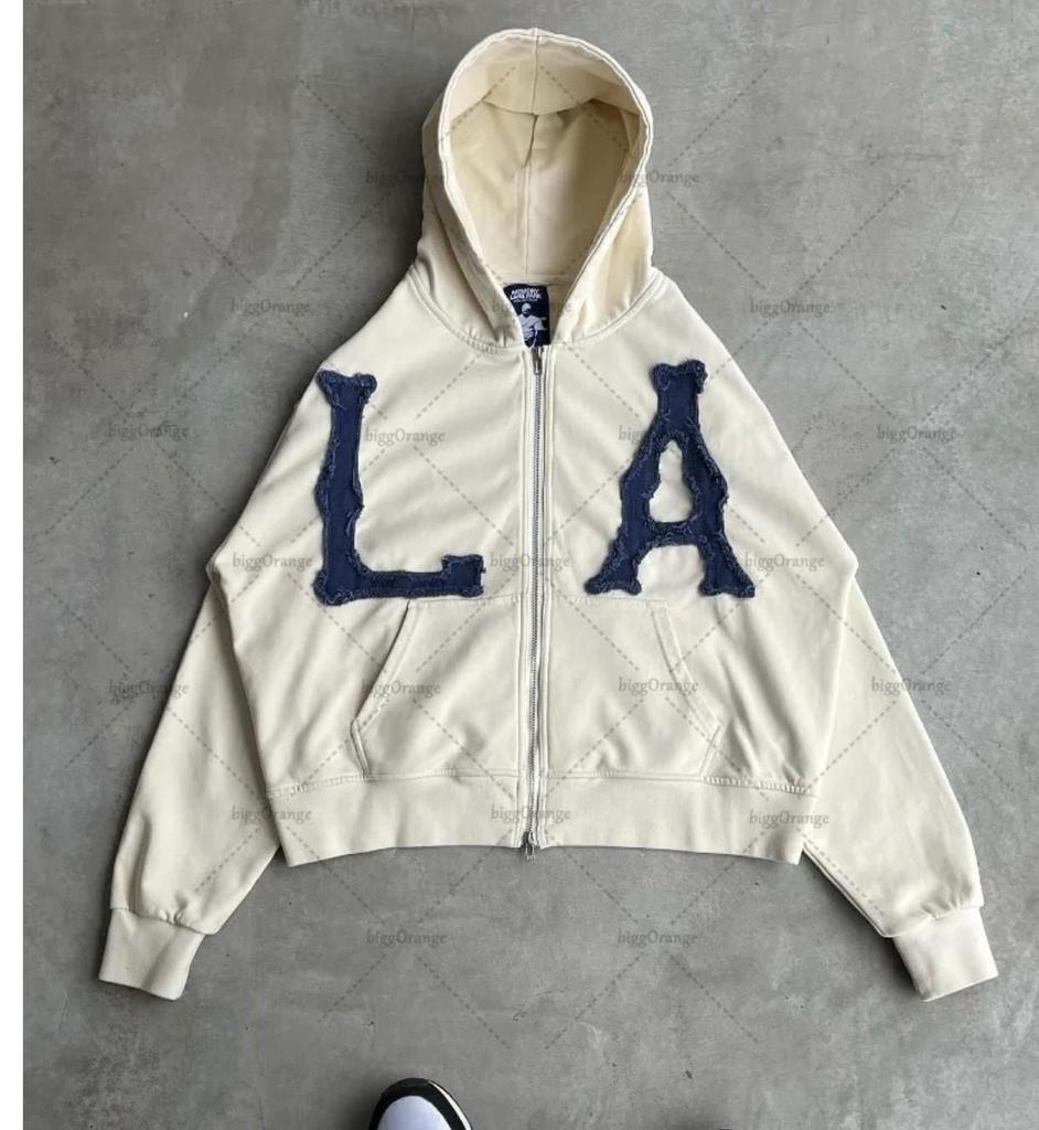 2024 Embroidered Hooded Cardigan: Unisex Loose-Fit Trendy Spring/Summer Jacket