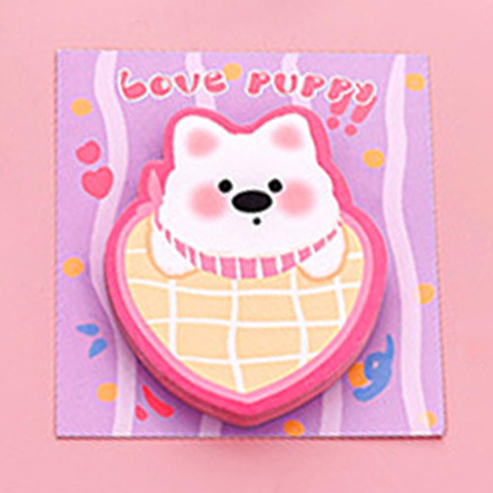 1 Piece Sticker Cute Kawaii Dopamine Dog Sticky Notes Notepad Memo Pads Office School Supplies Stationery