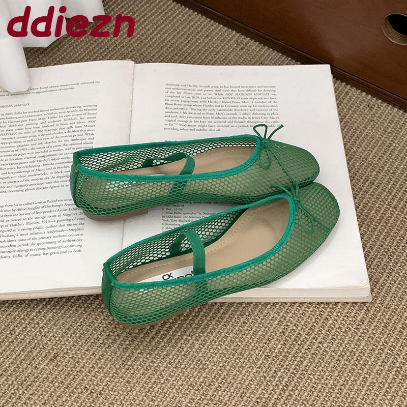 Mode Mode Mesh Atmungsaktiv Damen Mary Janes Ballerinas Schuhe Lässig Damen Flachschuhe Schlupschuhe