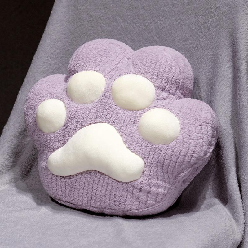 Cartoon Cat Claw Throw Pillow Blanket Plush Toy Cat Claw Doll Home Sofa Pillow Girls Lunch Break Throw Pillow Blanket