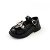 Girls Mary Jane Shoes Glossy PU Children's Leather Shoes Spring Autumn Rhinestone Kids Fashion Princess Party Shoes Lolita Style
