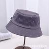 New Satin Basin Hat Women's Casual Versatile Hot Diamond Gypsy Fashion Bucket Hat Spring Sun Protection Visor