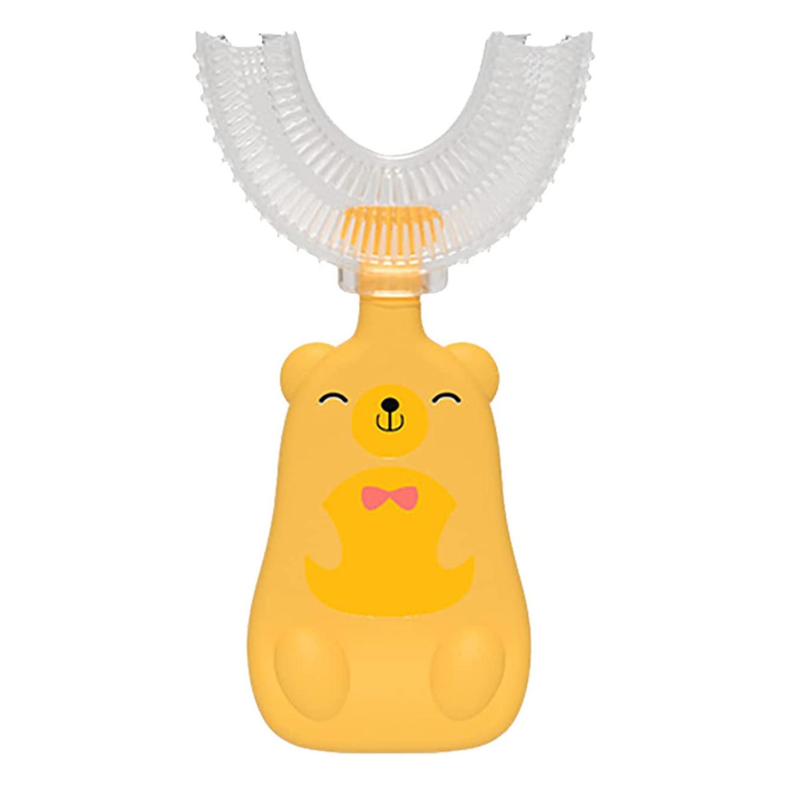 

Детская U-образная зубная щетка для детей от 6 до 12 лет, детская U-образная зубная щетка с силиконовой насадкой