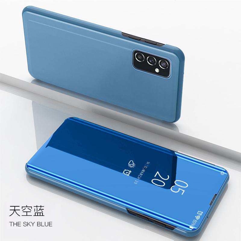 Smart Mirror View Phone Case For Samsung Galaxy M13 4G Leather Stand Flip Cover for Samung M23 M33 M53 5G 2022 Protective Coque
