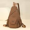 Lightweight Solid Nyl Trendy Sling Bags 2026  Sweet Backpack for Women with Multi-Pockets Casual Versatile Chest Bag