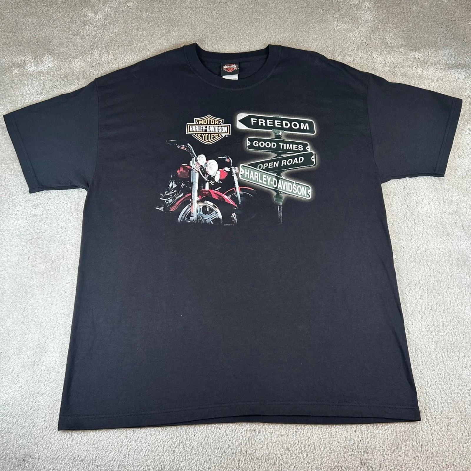 Vintage Y2K Harley-Davidson T-shirt Men s XL Black Low Country Charleston SC USA L
