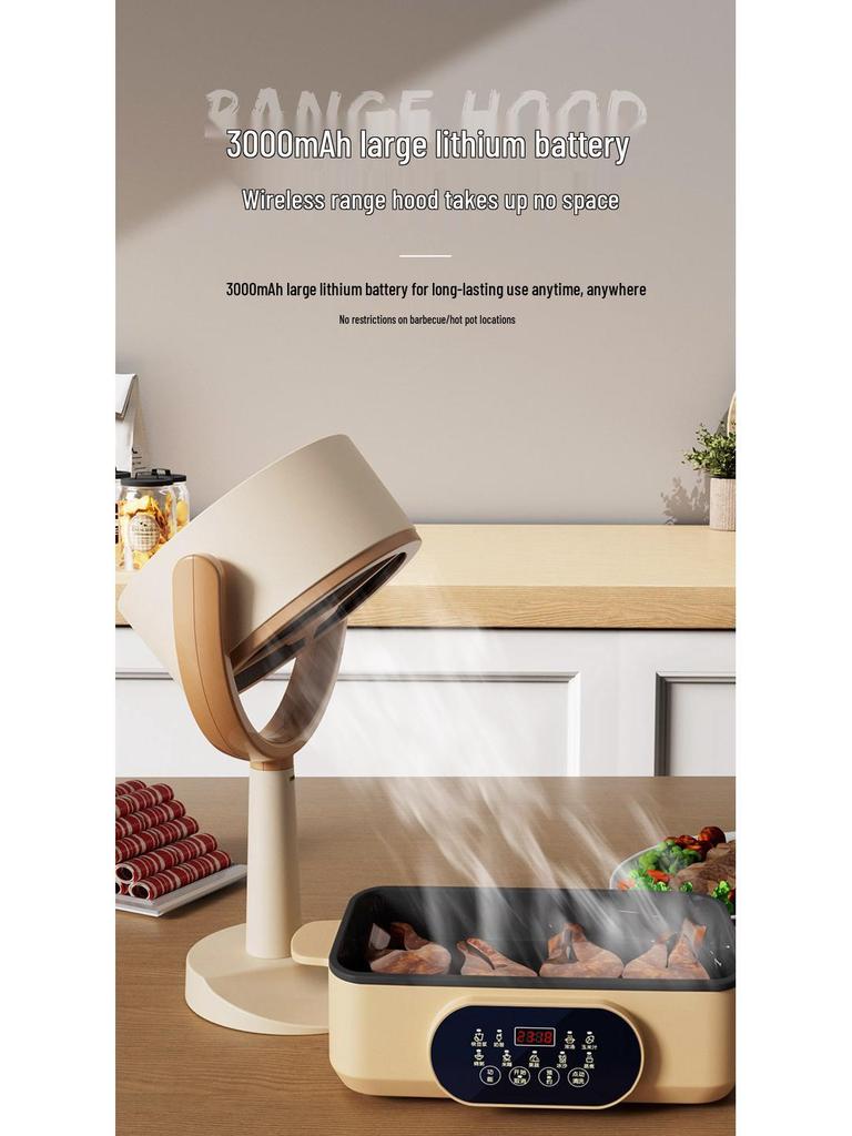 Mini Tabletop Range Hood with Large Suction - Oil Smoke Absorption, New Creative Gift