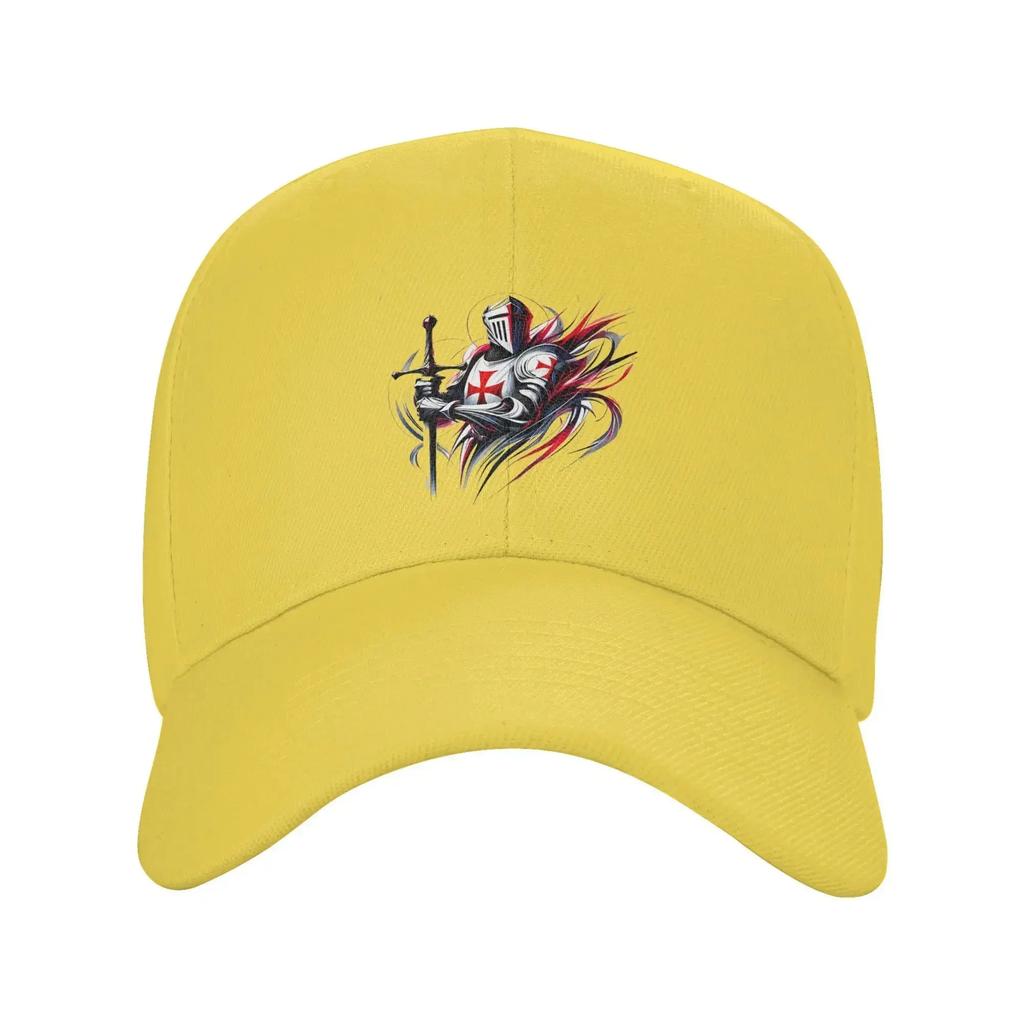 Knight Templar Baseball Cap Trendy Cartoon Snapback Hat For Unisex Adjustable Casual Headwear
