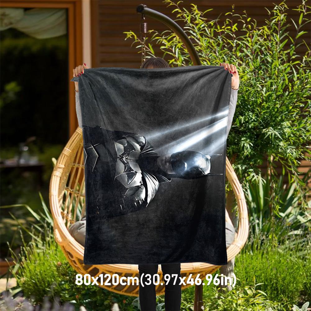 

1pc Batman armor dark knight - Throw Blanket, Soft, Flannel Blankets, Living Room, All Seasons Use-1102002 80x120cm