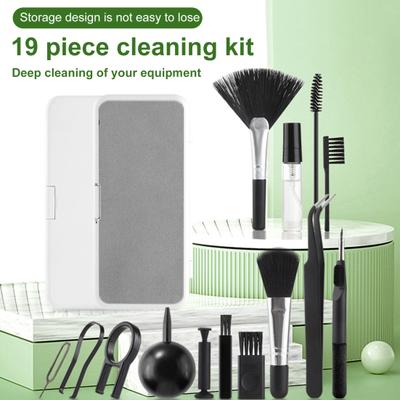 Drahtloses Kopfhörer-Tastatur-Reinigungsset, Reinigungsstift-Set, 18-in-1 Laptop-Bildschirm, Ohrhörer-Reinigungswerkzeug mit Reinigungsstift, Bürste, Telefon-Bildschirm, Kopfhörer