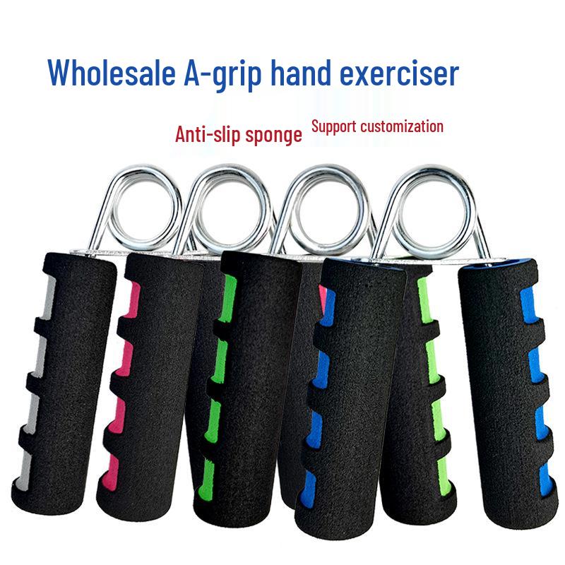A-Shape Sponge Grip & Arm Strength Device: Two-Color, Sweat-Absorbent Fitness Equipment for Men