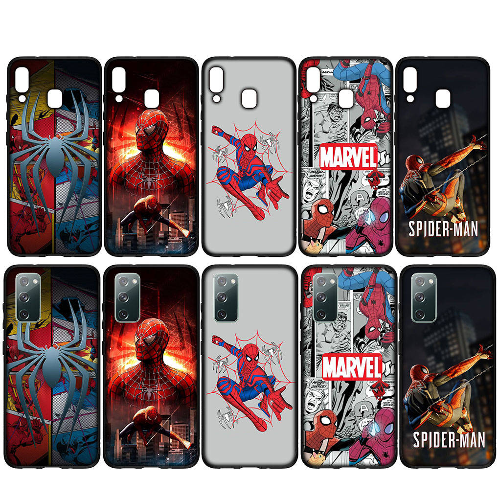 For iPhone 16 15 Xiaomi Redmi Note 13 12 11 Pro Max X 9 14 Plus XR Samsung Galaxy A15 S24 S23 Huawei OPPO Super SpiderMan Spider Marvel Man Phone Case