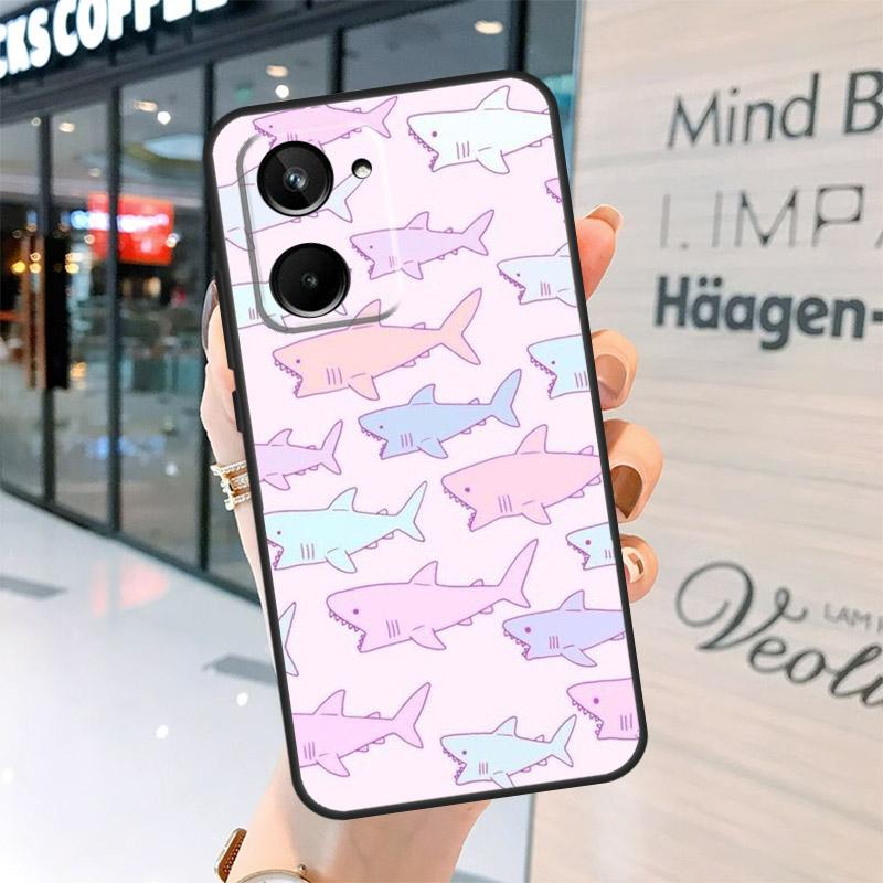 Ocean Shark Tooth Fish Case For Realme 15 13 12 10 11 14 Pro Plus GT6 GT7 C15 C35 C53 C55 C61 C63 C65 C67 C71 C75