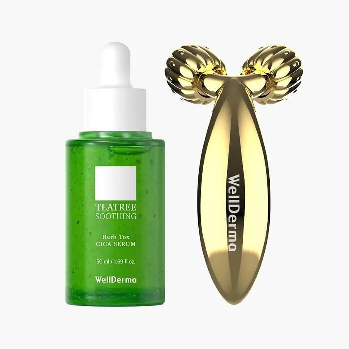 

Набор Welderma Cica Beauty Care из 2 предметов (Ампула и массажный ролик)