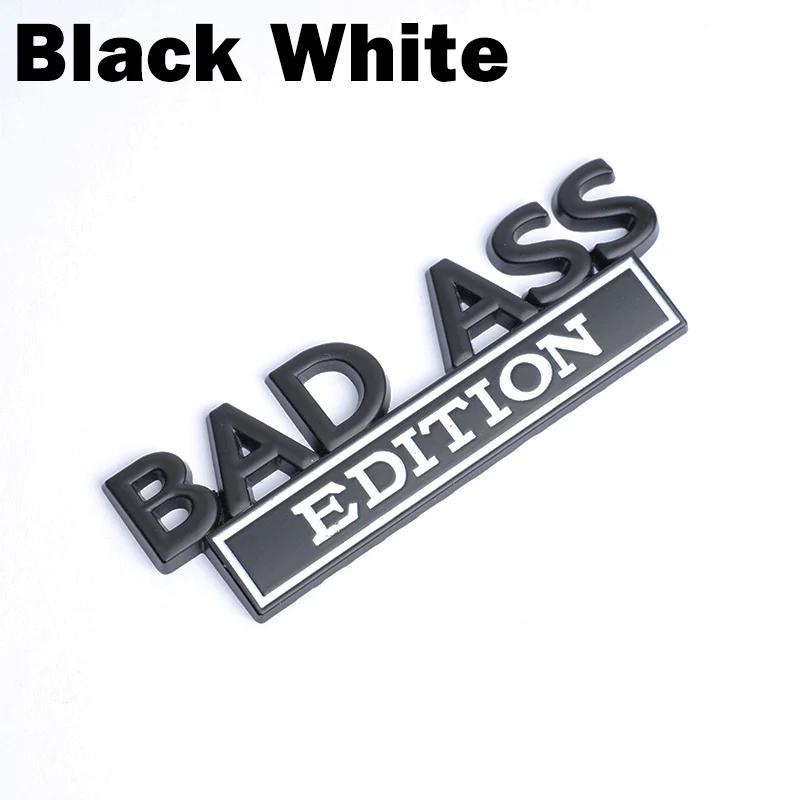 New Car Styling 3D Bad Ass Edition Metal Chrome Zinc Alloy Adhesive Emblem Decorative Badge Funny Decal Auto Accessory