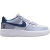 New Nike Air Force 1 Abrasion Resistant Low Top Kids' Skateboarding Shoes White Blue Kids' IH7342-141
