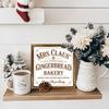 Mrs. Claus Gingerbread Bread Wood Wall Sign-Country Farmhouse Christmas Decoration, Vintage Kitchen Art, Classic Multi-Purpose