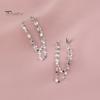 1 Pair Women Earrings Chain Tassel Double-layered Lightweight Smooth Copper Hanging Earrings for Prom Dating Formal Banquet